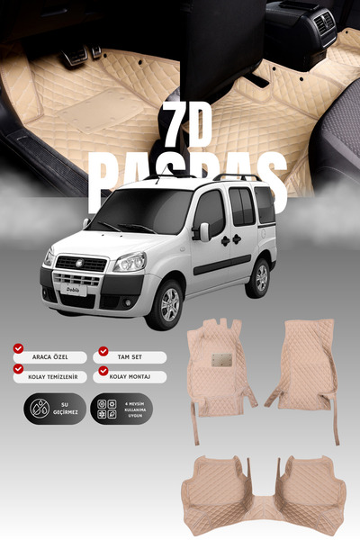 stiloto دواسة سيارة جلدية لسيارة فيات دوبلو (2000-2009) بتصميم حوض سباحة 7D |...