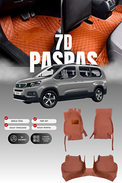 stiloto دواسة سيارة جلدية سباعية الأبعاد لبيجو ريفتر (2018-2024) |   حماية كا...