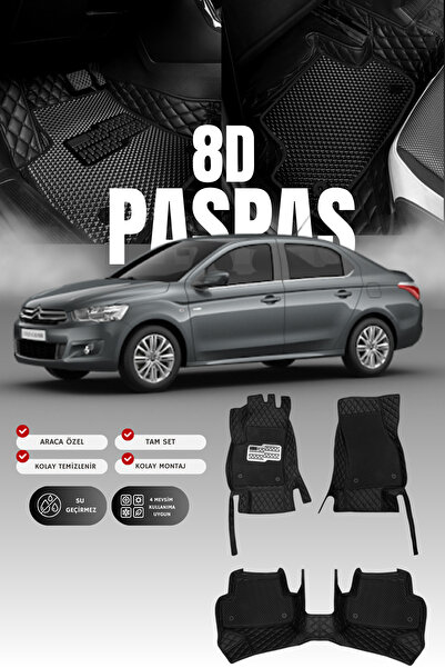 stiloto سجادة أرضية جلدية للسيارة سيتروين سي-إليزيه (2012-2023) 8D |   حماية ...