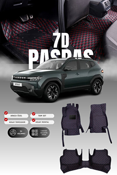 stiloto Renault Duster Eco-G (2024 ve sonrası) 7D Deri Havuzlu Oto Paspas | T...
