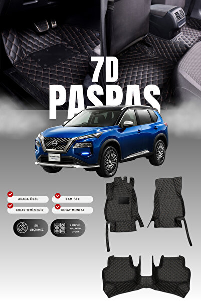 stiloto سجادة أرضية للسيارة من الجلد 7D لنيسان إكس-تريل إي-باور (2023 وما بعد...