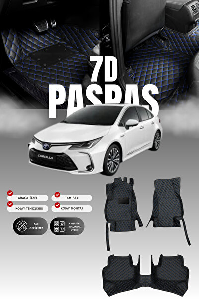 stiloto سجادة أرضية للسيارة من الجلد (7D) لسيارة تويوتا كورولا هايبرد (2019 و...