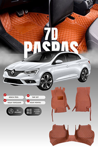 stiloto Renault Megane 4 (2016-2025) 7D Leather Pool-Type Auto Floor Mat |   ...