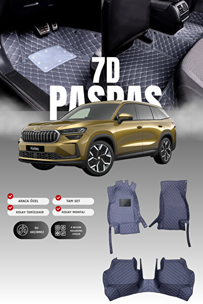 stiloto سجادة أرضية للسيارة من الجلد (7D) لسيارة سكودا كودياك الهجينة (2024 و...