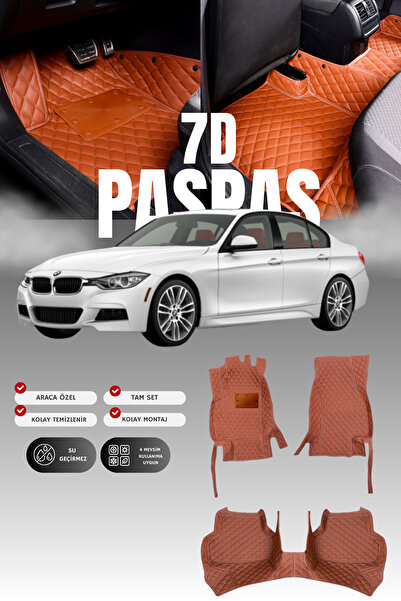 stiloto سجادة أرضية جلدية للسيارة بي إم دبليو الفئة الثالثة F30 (2011-2019) ب...