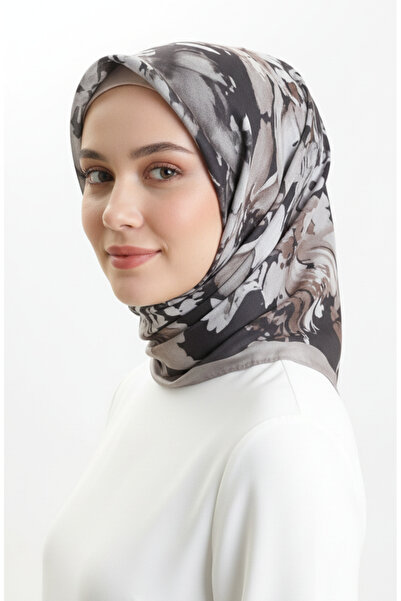 sefamerve Κεχριμπαρένιο κασκόλ με σχέδιο 70325-12 Βιζόν