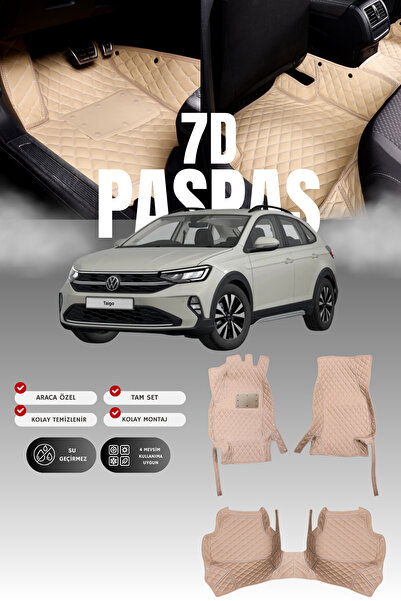 stiloto فولكس فاجن تايجو (2022 وما بعده) حصيرة أرضية للسيارة من الجلد 7D |   ...