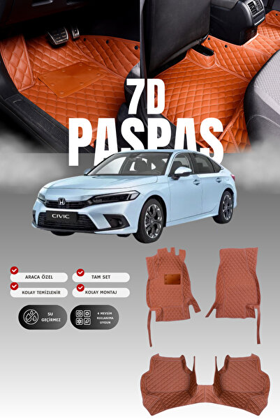 stiloto سجادة أرضية للسيارة من الجلد لهوندا سيفيك FE1 (2021 وما بعده) 7D |   ...