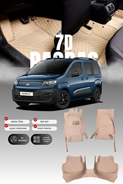 stiloto سجادة أرضية للسيارة من الجلد لسيارة فيات دوبلو (2022 وما بعدها) 7D | ...