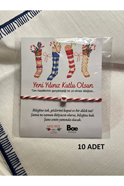 BAE ATOLYE 10 Pcs Martenitsa Lucky Bracelet with Heart, Red and White String,...