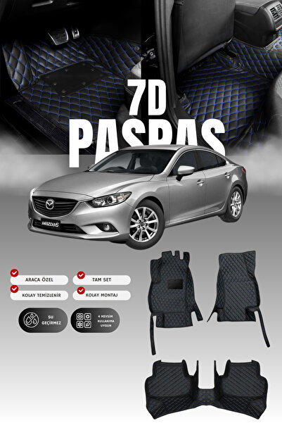 stiloto سجادة أرضية جلدية للسيارة مازدا 6 (2013-2023) بتصميم حوض سباحة |   حم...