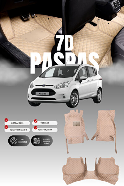 stiloto سجادة أرضية جلدية للسيارة فورد بي-ماكس (2012-2017) بتصميم حوض سباحة |...