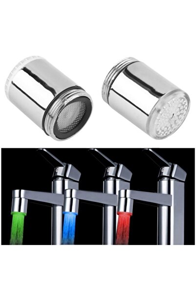 PROCART RGB LED faucet head, thermosensitive, cylindrical, adapter, 6.5 cm
