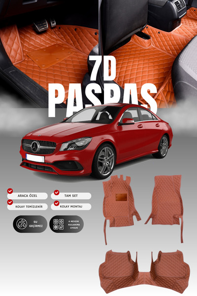 stiloto دواسة سيارة جلدية لمرسيدس CLA 200 / C117 (2013-2026) بتصميم حوض سباحة...