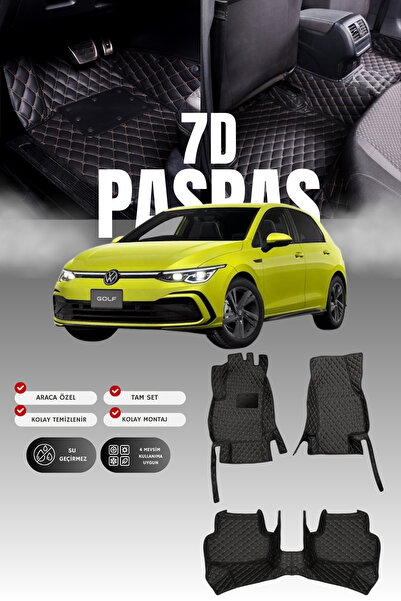 stiloto فولكس فاجن جولف 8 هايبرد (2021 وما بعده) سجادة أرضية للسيارة من الجلد...