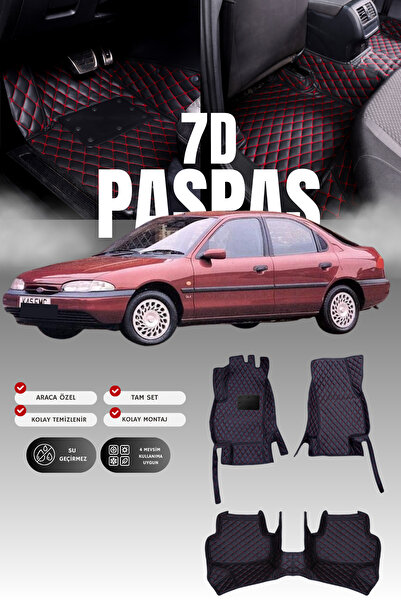 stiloto سجادة أرضية جلدية للسيارة فورد مونديو (1996-2000) 7D |   حماية كاملة،...