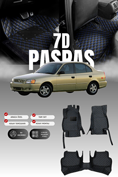 stiloto سجادة أرضية للسيارة من الجلد لهيونداي أكسنت ميلينيوم (2000-2003) طراز...