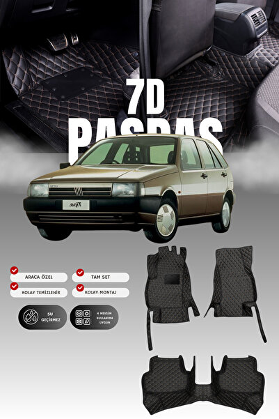 stiloto سجادة أرضية للسيارة من الجلد لسيارة فيات تيبو (1988-1995) طراز 7D |  ...