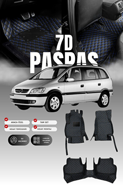 stiloto Opel Zafira (2000-2006) 7D Deri Havuzlu Oto Paspas | Tam Koruma,Araca...