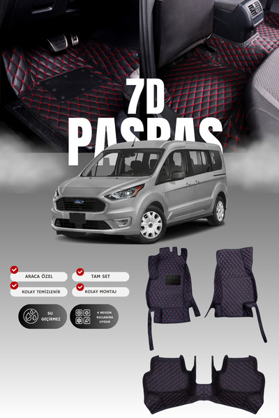 stiloto فورد تورنيو كونكت (2022 وما بعده) سجادة أرضية للسيارة من الجلد 7D |  ...