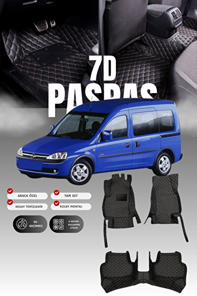 stiloto سجادة أرضية جلدية للسيارة أوبل كومبو سي (2001-2011) 7D |   حماية كامل...