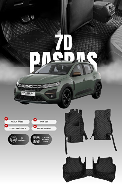 stiloto دواسة سيارة جلدية لداسيا سانديرو (2020 وما بعدها) بتصميم حوض سباحة 7D...