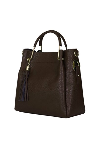 myOwn Women's handbag made of genuine leather Fabiana dark brown