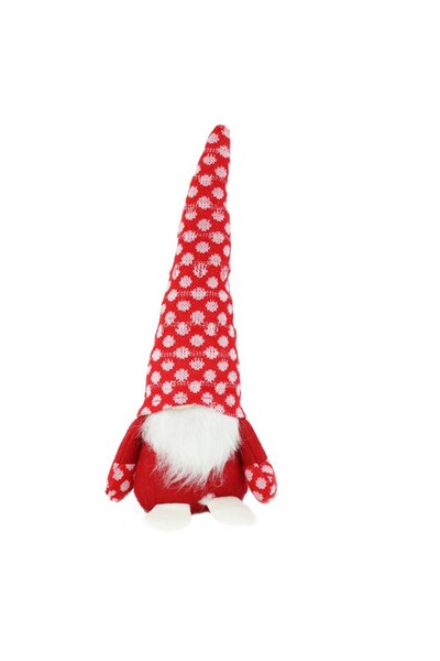 idei Decorative Christmas figurine, Elf model with polka dots, white/red, 21 ...