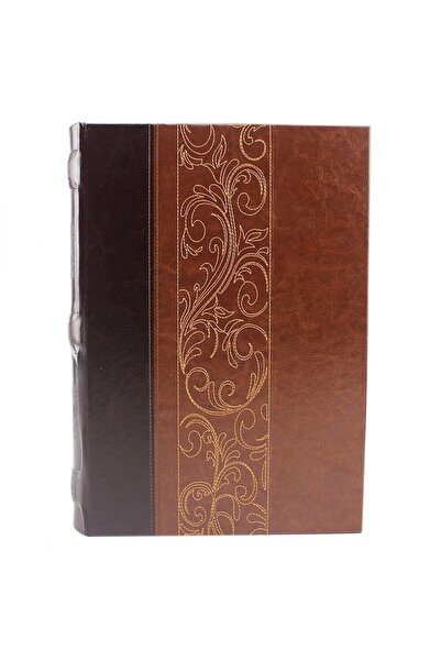 PROCART Photo album for 300 photos, 10x15 format, -leather cover with embroidery insert Dark brown
