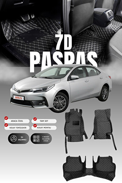 stiloto دواسة سيارة تويوتا كورولا (2016-2018) من الجلد سباعية الأبعاد |   حما...