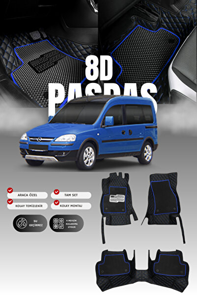 stiloto سجادة أرضية جلدية لسيارة أوبل كومبو سي (2001-2011) 8D |   حماية كاملة...