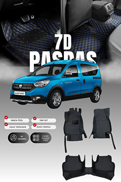 stiloto دواسة سيارة جلدية من 7 قطع لداسيا دوكر (2012-2021) |   حماية كاملة، م...