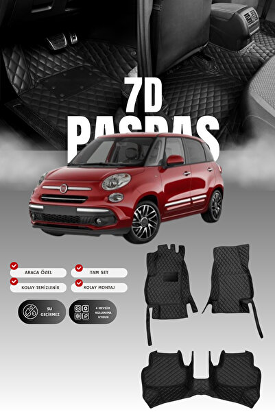 stiloto دواسة سيارة جلدية لسيارة فيات 500L (2012-2022) بتصميم حوض سباحة سباعي...