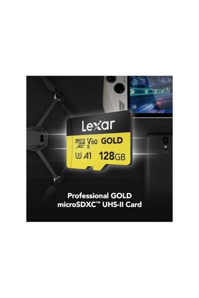 Lexar 128GB Professional GOLD UHS-II microSDXC Memory Card
