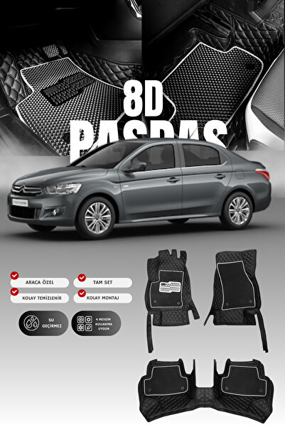 stiloto سجادة أرضية جلدية للسيارة سيتروين سي-إليزيه (2012-2023) 8D |   حماية ...