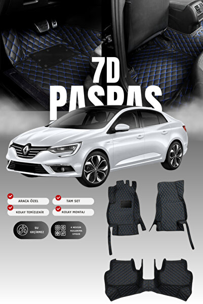 stiloto Renault Megane 4 (2016-2025) 7D Deri Havuzlu Oto Paspas | Tam Koruma,...