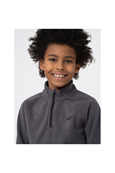 4F Boys' Grey Thermal Fleece Underwear Set, Size 122/128, High-Quality Insulating Layer