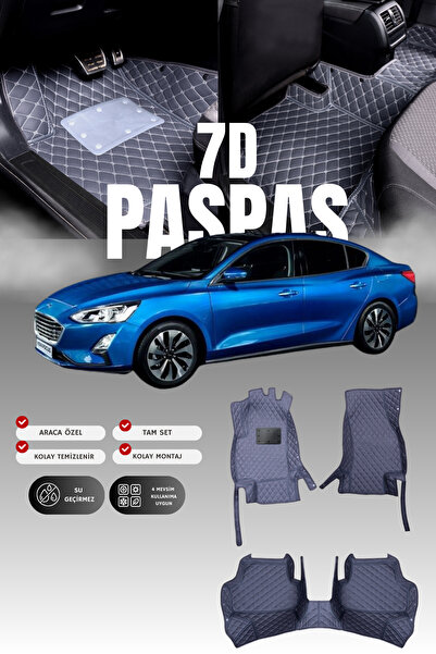 stiloto فورد فوكس (2018 وما بع ذلك) سجادة أرضية للسيارة من الجلد 7D |   حماية...