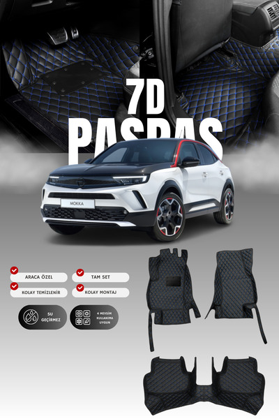 stiloto سجادة أرضية للسيارة من الجلد 7D لسيارة أوبل موكا الكهربائية (2021 وما...