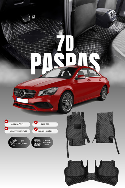 stiloto دواسة سيارة جلدية لمرسيدس CLA 200 / C117 (2013-2026) بتصميم حوض سباحة...