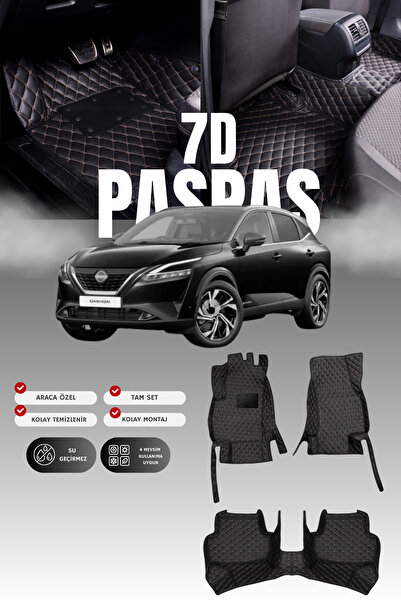 stiloto سجادة أرضية للسيارة من الجلد (7D) لنيسان قاشقاي التي تعمل بالبنزين (2...