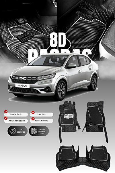 stiloto دواسة سيارة جلدية لداسيا لوجان (2020 وما بعدها) 8D |   حماية كاملة، م...
