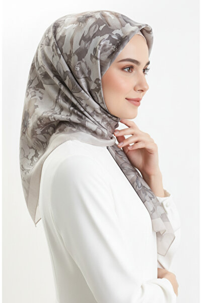 sefamerve Κασκόλ με σχέδιο κεχριμπαρένιο 70325-10 Μπεζ βιζόν