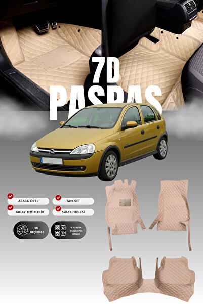 stiloto سجادة أرضية جلدية للسيارة أوبل كورسا سي (2002-2006) 7D |   حماية كامل...