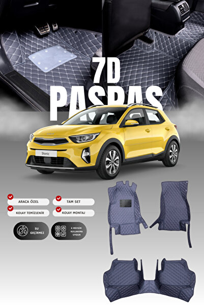 stiloto سجادة أرضية جلدية للسيارة كيا ستونيك (2017 وما بعدها) 7D |   حماية كا...
