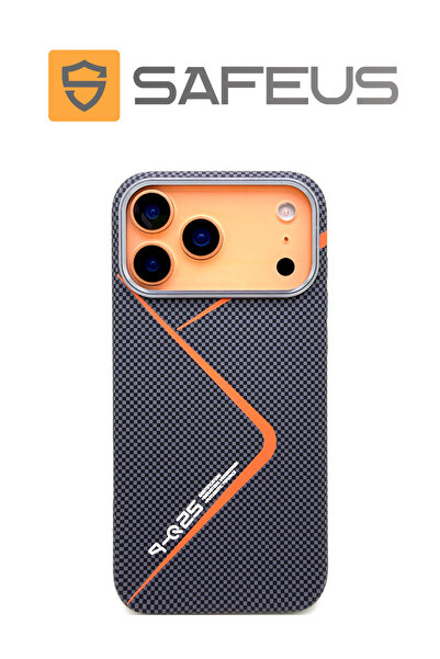 SAFEUS حافظة فاخرة لهاتف آيفون 17 برو ماكس مصنوعة من ألياف الكربون مع ميزة Ma...