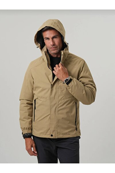 BARRELS AND OIL Men's Water Repellent Raincoat, Puffer Coat, Thick Coat Three-Piece Set Top Quality Coat