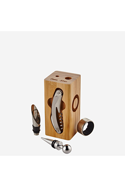 CHIARA ALESSI Acacia Elegance Brown Bamboo Corkscrew