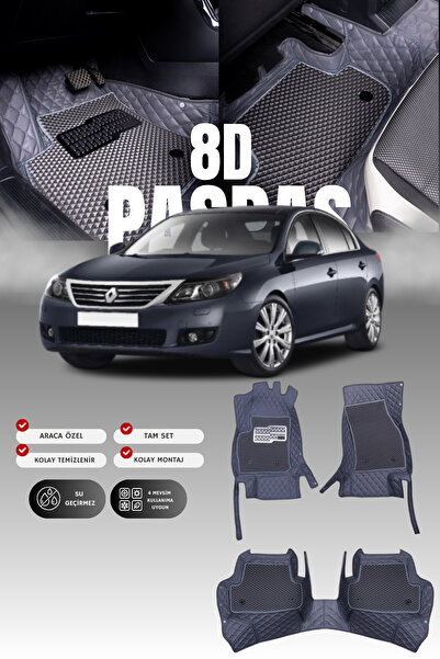 stiloto سجادة أرضية للسيارة من الجلد لرينو لاتيتود (2011-2015) 8D |   حماية ك...