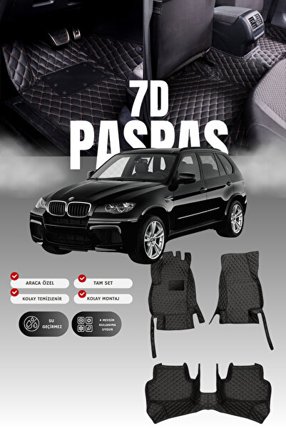 stiloto سجادة أرضية جلدية لسيارة بي إم دبليو الفئة X طراز X5 E53 (1999-2006) ...